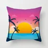 Pillow Summer Beach Vacation Coconut Tree Scenery Pillowcase Fresh Snow Mountain Cover Sofa Home Decoration