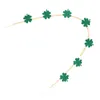 Dekoratif figürinler boncuk çelenk ahşap boncuk ipi St Patrick's Day