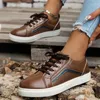 Casual Shoes Walking Women Lace Up Cow Leather High Heel Ankle Boots Female Round Toe Fashion Sneakers Travel Sports