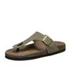 Zapatillas de verano chanclas para hombres de hebilla de hebilla de moda para hombres slip-on mulas zapatos hombres al aire libre zapatillas casuales hombre tobogán de playa ligera