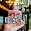 Vinglas Tulpan Cup Ins Style Girl Summer Cute Coffee With Lid Handle Drinking Water High Beauty Breakfast Glass