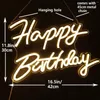 Party Decoration Happy Birthday Sign Neon Lights Letters Wedding Signs Acrylic LED Light Marry Me Baby Shower Decorations Children's Day