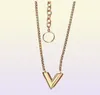 Classic Designer Pendant Charm Bracelets Gold Love V Necklace Fashion Jewelrys Wristband Plated Letter Simple Heart Luxury Pendant5998191