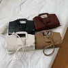 Kvällspåsar koreanska stenmönster handväska vintage kvinnors crossbody väska en axelstruktur