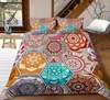 Ensembles de literie Bohemian Mandala Flower imprimé de couette à couette pour la maison de couette à chambre à coucher avec des taies d'oreiller décor