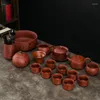 Teaware set kinesiska ceremonin Tea Set Complete Service 6 Personer Gaiwan Par Maker Jogo de Xicaras Silent Drink AB50TS