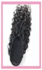 Water Wave Ponytails 826inch Brazilian 100 Virgin Human Hair Water Curly 100g Natural Black 1B Pony Tail2954153