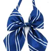 Bow Binds Women Bowtie Japanische Schuluniform einstellbare Streifenkrawatte vorgebundener Bowknot-Krawatte für Mädchen leicht zu benutzen y1ua