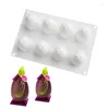 Baking Moulds 8 Grid Silicone 3D Egg Shape Mould Chocolate Easter Eggs Truffle Mousse Mold DIY