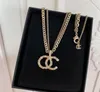 C family floating carved letter necklace plated with 18K Gold Xiaoxiang double layer Necklace xianggrandma clavicle chain can be e1554072
