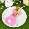 Party Decoration 4 stcs Easter bestekhouder Bag 2024 Kindercadeau