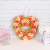 Fleurs décoratives suspendues Garland Marriage Fleur Faute couche de manteau Rose Rose Heart Retro Decor