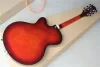 Cables G61191962f Eagle Jazz Half Hollow, Big Rocker Vibrato Jazz Electric Guitar, Wine Red, Real Pictures, Can Be Modified and Custom