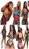 Swimons de maillots de bain féminins Swimsuit 2 pièces Bikini Set Vest Tank Bras and Shorts Swimsuit Beach PlaySuit Swimming Bathing Costume Tankinis D617041863103