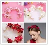 Wedding Bridal Rose Flower Headband Floral Crown Tiara Hairband Pink Purple Red Ivory Flowers Head Bands Hair Accessories Ornament2150867