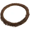 Dekorativa blommor Jul Vine Wreath Diy Rattan Ring Rustic Wedding Decor Garland Loop Supply Fract Door Decorations Making Circle