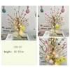 Party Decoration 45 cm Artificial Easter Eggs Tree Spring Home Crafts Diy Decor Happy 2024 Gift Tabletop Ornament