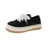 Casual Shoes White Solid Women 2024 Summer Thin Mesh Breathable All-match Platform Lace-up (Air Mesh)