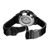 손목 시계 검은 모든 스틸 남성 여성 자동 기계식 시계 사파이어 유리 거울 비즈니스 선물