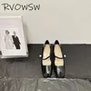 Отсуть обувь Rvowsw Designer 2024 Square Head Mary Jane Ballet High Heels Open Toe Fashion Sexy Banquet Women's Women's