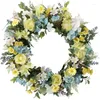 Decorative Flowers 2024 Spring Floral Wreath Simulated Flower Headband Adornment Crown Festival Headpiece Women Hair Accessory