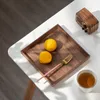 TEA TRAYS Black Walnut Solid Wood Tray Rectangular Wood Japanese Fruit Coffee