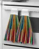 Towel Color Stripes Hand Towels Home Kitchen Bathroom Dishcloths With Hanging Loops Quick Dry Soft Absorbent