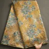 African Brocade Silk Lace Fabrics Wysokiej jakości DIY Nigerian Jacquard Lace Camask Fabric 5yards Tiulle Lace na ślub Y3466 240407