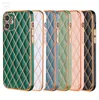 Lambskin 6D Electroplated Phone Cases Diamond lattice Full Lens Proction Soft TPU Case for iPhone14 13 12 11 Pro Max XR XS X 7 8 P6621431