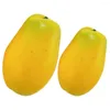 Party Decoration 2pcs Fake Pawpaw Model Simulated Artificial Fruit Po Prop