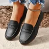 Casual Shoes Spring Summer Soft Bekväma läder Kvinnor Flat Fashion Black White Hand Sydd kvinnlig storlek 36-42 MOCCASINS