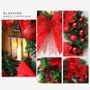 Decorative Flowers Christmas Wreaths For Front Door Outdoor Wreath Battery Operated 16 Inch Ornaments With Led Lights