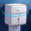 Gardiner väggmonterad toalettpappershållare Vattentät bricka Rollrör toalettpappersförvaringslåda Tray Tissue Box Shelf Badrumsprodukt