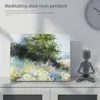 Dekorationsplatten Hexenmeditation Alien Statue Mini Harz Ornament Garten Home Office Yard Kunstdekor für Innen im Freien im Freien