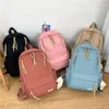 Plecak nylonowe torby dla kobiet Koreańskie studenckie szkolne szkolne moda unisex canvas