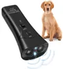 Pet Köpek İpi Anti Barking Stop Kabuğu Eğitim Cihazı Eğitmeni LED Ultrasonik 3 Arada 1 Barking Ultrasonic2401049