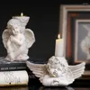 Candele Candele Vintage Angel Candlestick Decorazioni per la casa Cragi Sala Decoration Living Dining Table Holder Ornaments Courtyard Ornaments