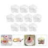 Engångskoppar sugrör 10 st sundae cup party pudding multifunktion dessert plast tiramisu bärbar mini hushållsmousse tillbehör
