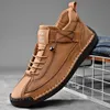 Large Mens Mid Top Martin Boots Outdoor Casual Shoes Workwear Sewn