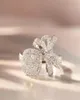 Bowknot Style Female Lab Diamond Ring 925 Srebrny Srebrny Bijou zaręczyny Pierścienie dla kobiet Bridal Party Jewelry2327736
