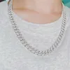 Hip Hop Chain Moissanite Cuban Link Chain 10mm 925 Sterling Silver Handmade Silver Necklace for Women