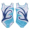 Stage Wear 3pcs/Set Girls Gymnastics ricamo con i pantaloncini per i pantaloncini per glitter a pantaloncini per scintillio 5-12y