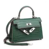Shoulder Bags Luxury Crocodile Brand Bag 2024 Fashion Women's Flip Messenger Lady's Handbag Famous Letter Making