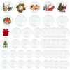 Party Decoration 20Pcs 4/5/6/8/10cm Christmas Transparent Ball Tree Hanging Plastic Bauble Ornament Box Wedding Decor