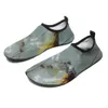 Hombres Mujeres zapatos de vadeo personalizados Diseño animal de animales Diy Palabra blanca blanca azul rojo slip-on entrenador gai 062