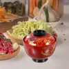 식당 세트 그릇 덮개 수프 뚜껑이있는 편리한 rices 멜라민 서빙 그릇 뚜껑 절묘한 초밥 용기
