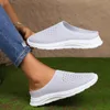 Sapatos casuais tênis femininos vulcanizados 2024 tendências de verão chinelos de malha respirável mamã