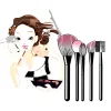 Kits nouveaux pinceaux de maquillage de cosplay ensemble les cheveux synthétiques poudre de poudre blushaow œil-haut-linge brosse mignonne de forme d'animal de dessin animé