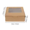 Ta ut containrar Kraft Paper Box Cajas Para Fresas Con Chocolate Muffin Bride Clear Dessert