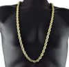 8 mm de espessura de 76cm de comprimento Corrente sólida ED ED 24K Gold prateado Hiphop Ed Chain ED Colar para Mens5934294